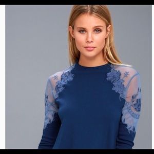 Free People Embroidered Sweater Top